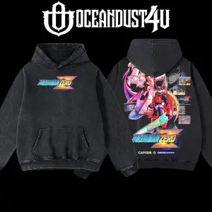 OceanDust4U Megaman Zero Hoodie 100% Premium Cotton Oversized Fit Pre-Washed Classic Top American Made Unisex
