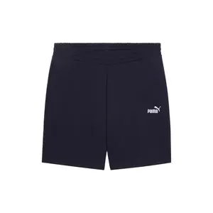 PUMA Womens Essentials Small No. 1 Logo 5 Inch High Waist Shorts Casual Bottoms Casual - Blue