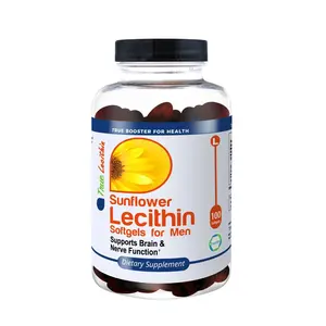 TrueMed Sunflower Lecithin 100 Softgels for Men 1200 mg Natural Supplement