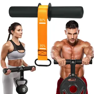 Wrist and Forearm Roller Trainer, Heavy Duty Weight Lifting Wrist Roller with Resistance Band, Perfect for Grip Strength, Arm Strengthening, Kettlebell & Barbell Training, Home Gym Fitness Equipment