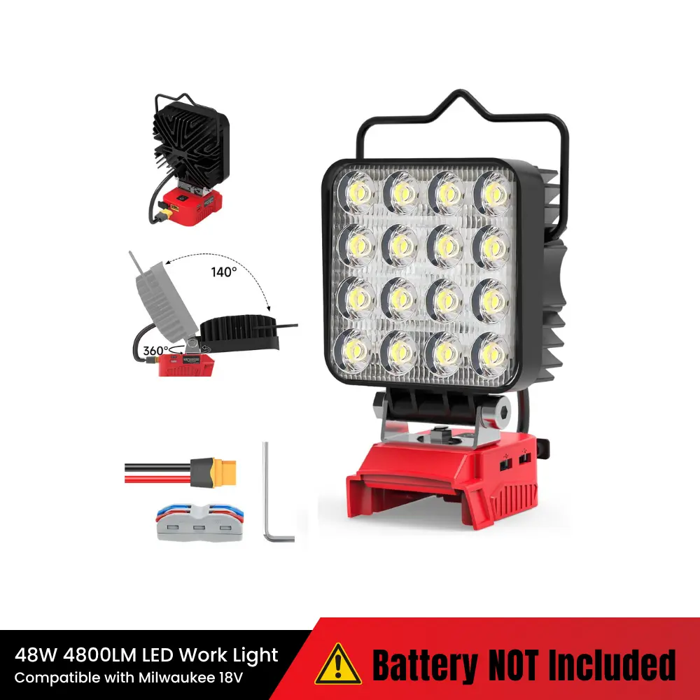 48W【Compatible with Milwaukee 18V】