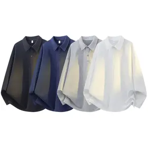 Trendy POLO collar sweater multi-color casual long-sleeved top, daily comfortable wear