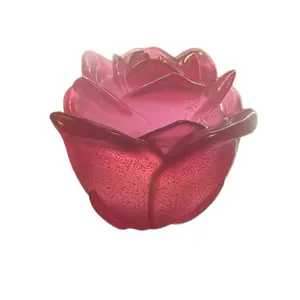 Rose Bowls - Elegant Pink Glass Flower Design for Home Decor and Gift Giving