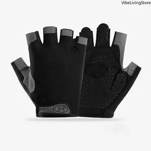 Gym Fitness Fingerless Gloves for Men Women, Anti Slip Breathable Sports Gloves for Bodybuilding Exercise Cycling Outdoor Hiking Climbing Camping