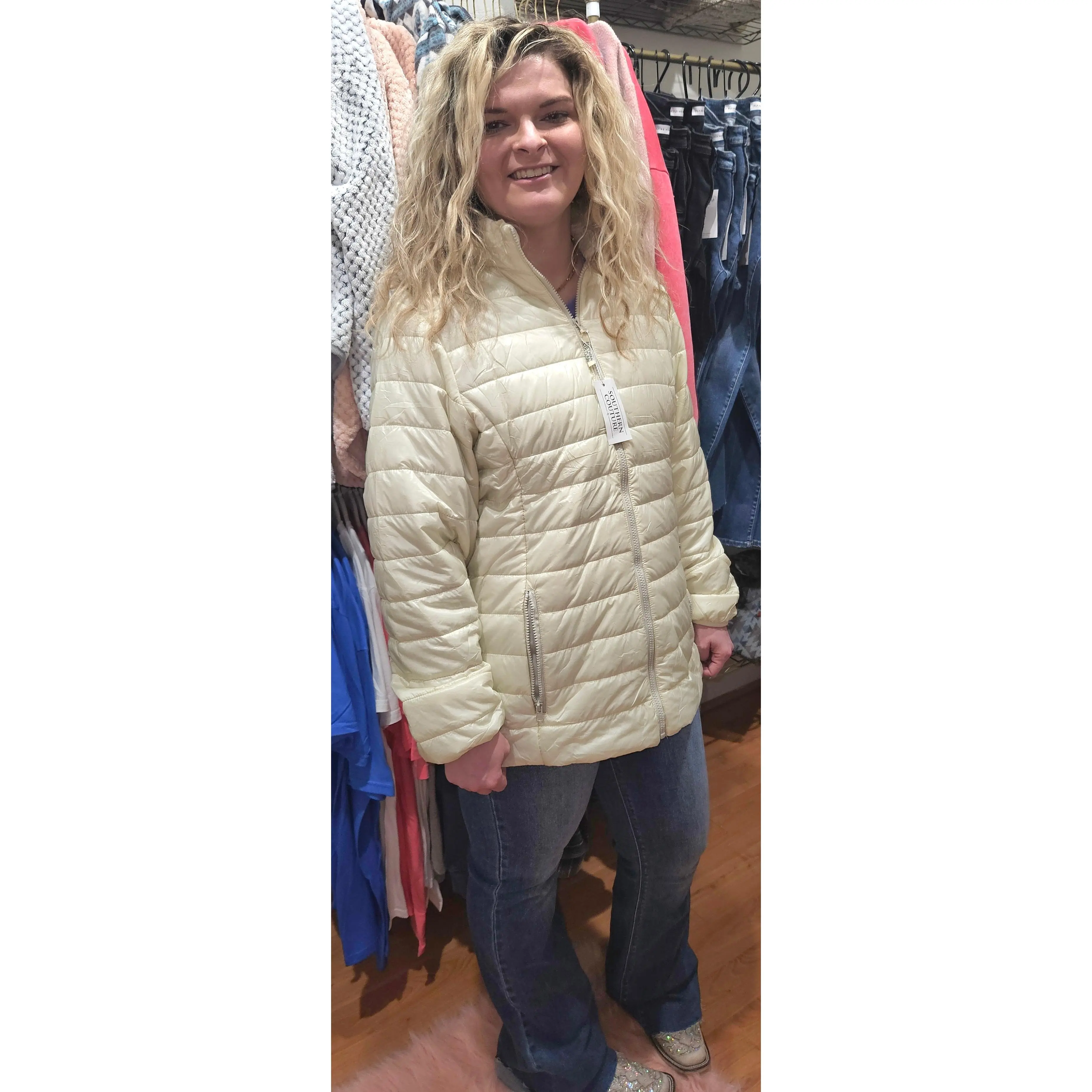 Southern Couture Packable Lightweight Puffer Jacket