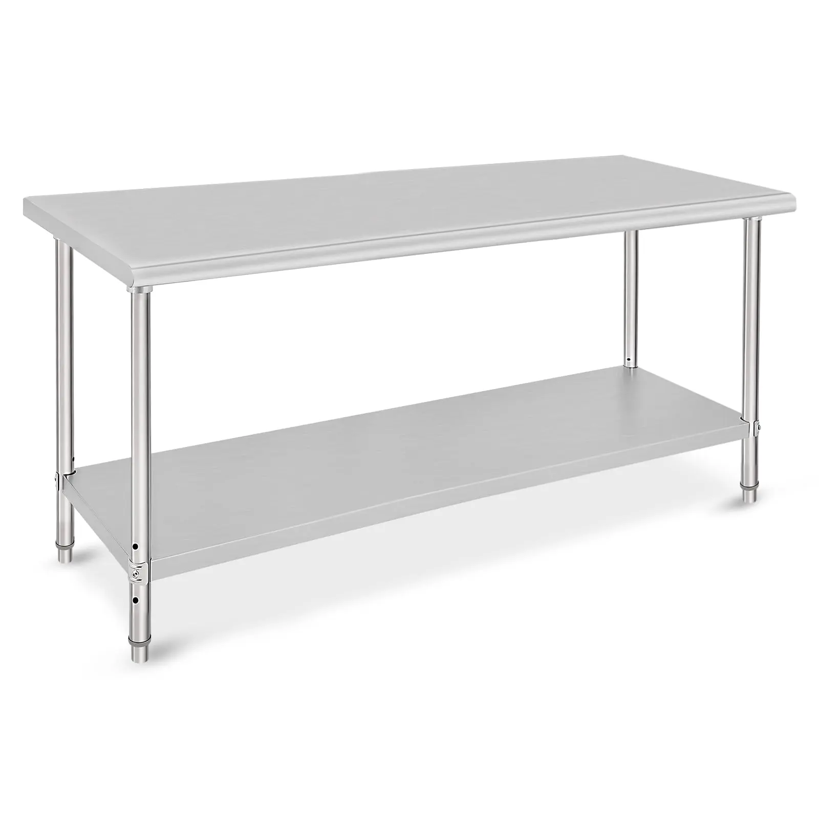 GARVEE NSF Certified Stainless Steel Commercial Heavy Duty Table - Robust Construction, 71.7 lbs, Adjustable & Customizable Shelf, Backsplash, Assembly Required, Food Prep/Storage for Kitchen (60x24x35,72x30x35 In), Daily Use