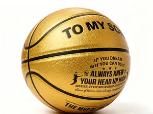 Premium gold finish basketball with heartfelt message，To My Son basketball gift, sentimental engraved basketball, motivational keepsake ball, gold collector's edition basketball, inspirational gift for son, Sentimental Gift, Motivational Print