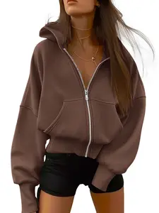 BTFBM Women's Silver Zipper Hoodie Long Sleeve Fleece Y2K Casual Sweatshirt with Pockets for Fall&Winter BTFBM Women's Silver Zipper Hoodie Long Sleeve Fleece Y2K Casual Sweatshirt with Pockets for Fall&Winter
