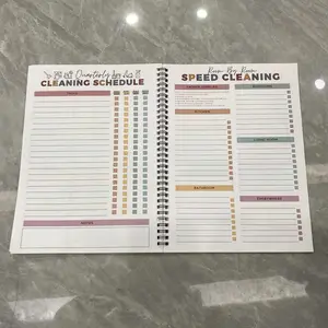 Cleaning Plan Schedule, Editable Home Cleaning Plan, Daily, Weekly and Monthly Yearly Cleaning Checklist, Custom Adjustable Clean Up Household Chores Sheet, DIY Schedule & Organizer, notebook with durable cover and smooth pages