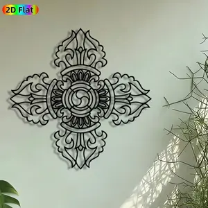1pc Endless Knot Metal Wall Art, Tibetan Buddhist Endless Knot Statue Mural, Intricate Craftsmanship, Perfect for Diwali, Chinese New Year Decor, Perfect for Living Room Meditation Studio Patio Wall Decor, Ideal Gift for Spiritual Decor Enthusiasts.