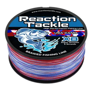 Reaction Tackle USA Camo 4 & 8 Strand Metered Braided Fishing Line