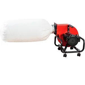 750W (1HP) Horizontal Woodworking Dust Collector with 15-Gallon Collection Bag, Mobile Base & Wall Mount Option - 7.4 Amp Motor for Efficient Workshop Cleanup