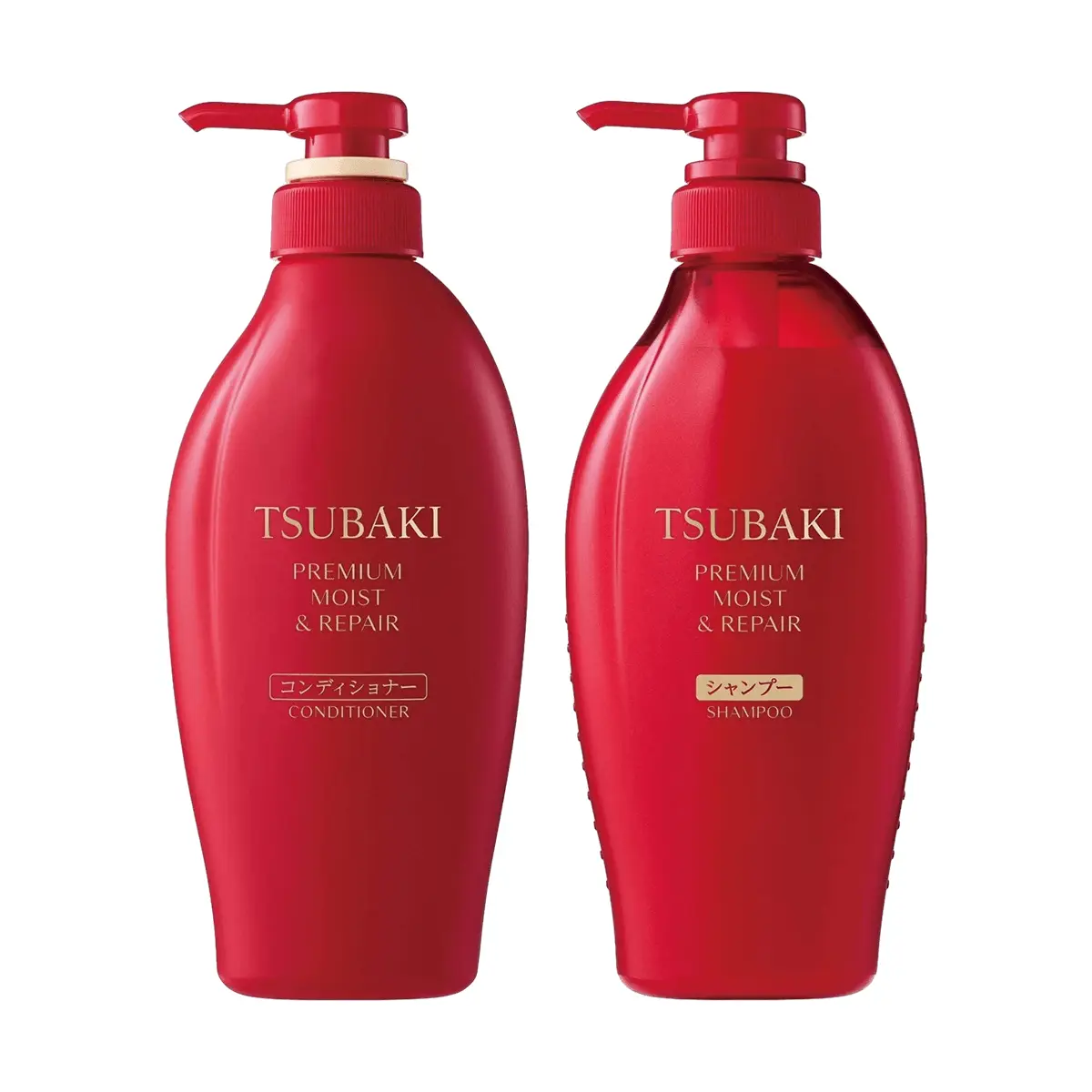 TSUBAKI Shampoo & Conditioner Set - Red Camellia, 450ml+450ml, Deep Moist & Repair, Upgraded Formula, Hydrating, For Dry Hair, Korean Actress Lee Sung Kyung Endorsed