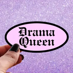 90s Vending Machine Sticker - Drama Queen - y2k Aesthetic Water Bottle Decal