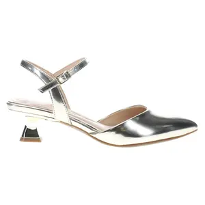 Easy Spirit Womens Halyn Metallic Pointed Toe Kitten Pumps Dress Casual Low Heel 1-2" - Gold