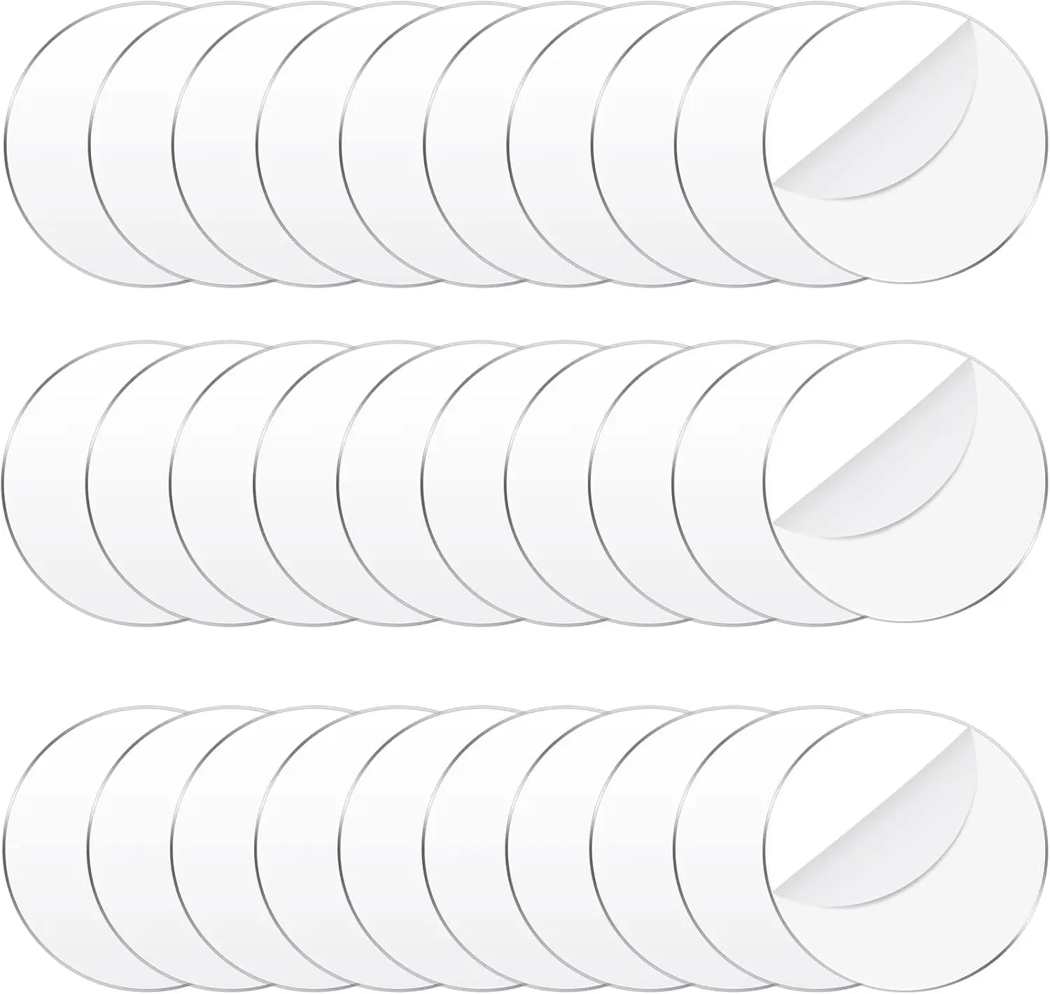 30 Pcs 3.5 Inch Acrylic Circle Blanks Clear Disc Round Transparent Acrylic Coasters Ornament Blanks Miniature Bases for Crafts Christmas Ornament DIY Art Projects Suplies