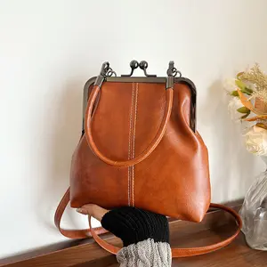 3073 Women's Fashion Mobile Phone Shell Bag 2025 New Retro Clip Commuter Shoulder Messenger Bag