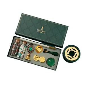 Wax Seal Stamp Set with Gift Box, Includes Multiple Color Wax Beads, Unique Gifts and Decorations, Comes with Melting Furnace