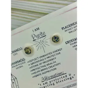 Raw Pyrite Sterling Silver Earrings