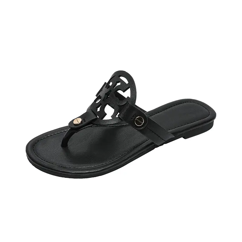 Women’s Flat Flip Flop Sandals - Large Size Summer Beach Slippers for Casual Leisure Wear