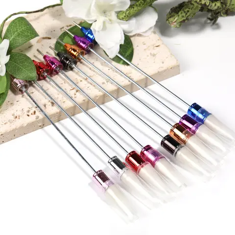 [P245] 15cm Long Drill-Tip Wax Pen Set for Adults - 5PCS Plastic Handmade DIY Craft Supplies for Diamond Painting, Nails
