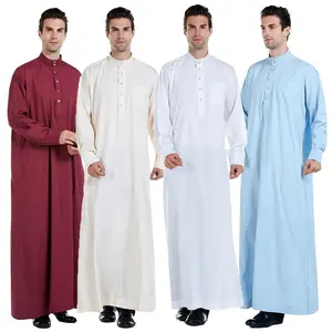 Men's Long Sleeve Robe Dubai Daffah Thobe Jubba