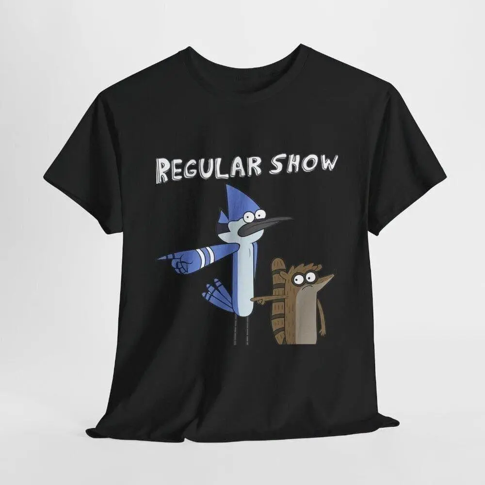 Regular Show Mordecai Rigby Cartoon 90s Animated Fan T Shirt