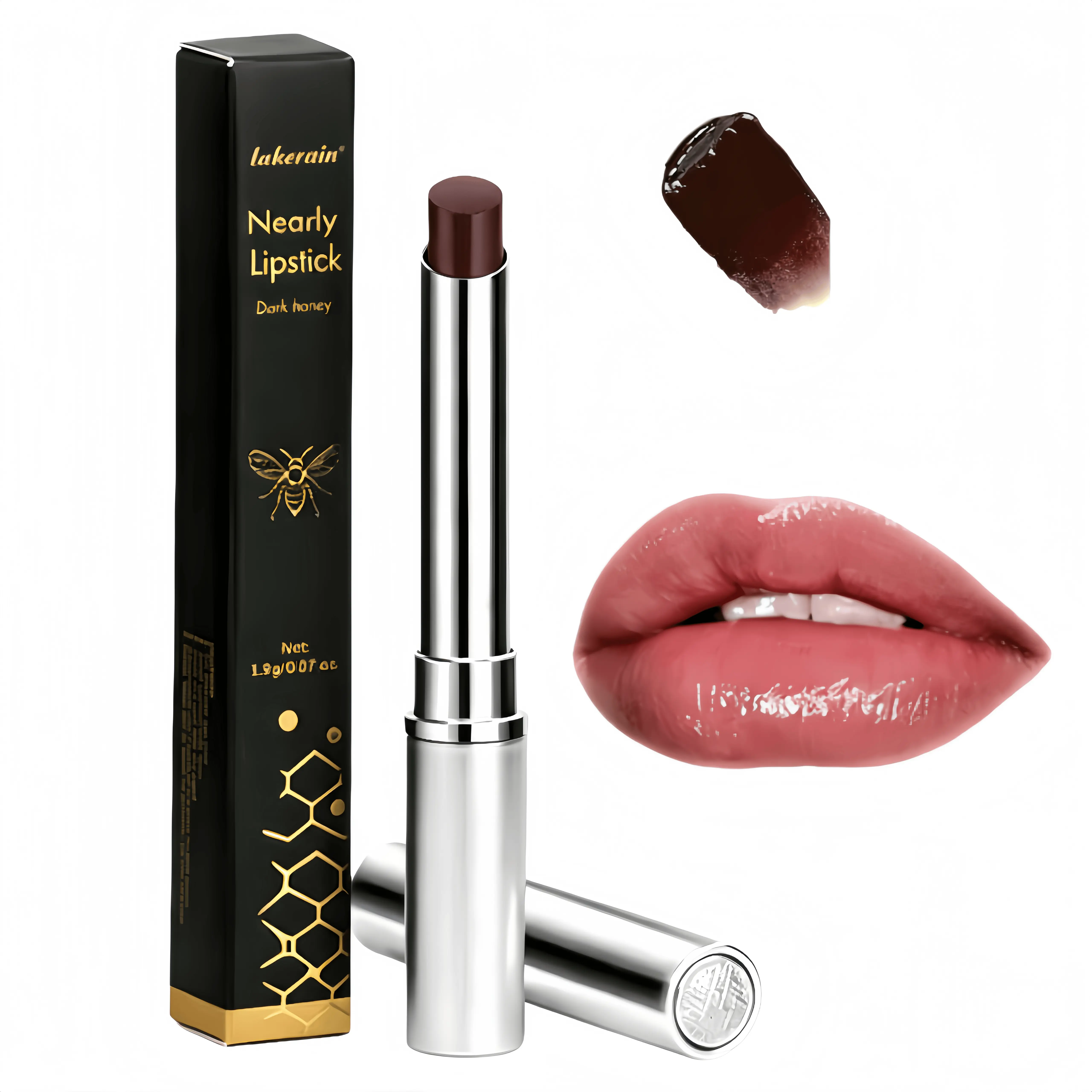 Black Cherry Tinted Lip Balm - Natural Sheer Color, Honey Moisturizer, Daily Hydrating for Smooth Normal Soft Lips