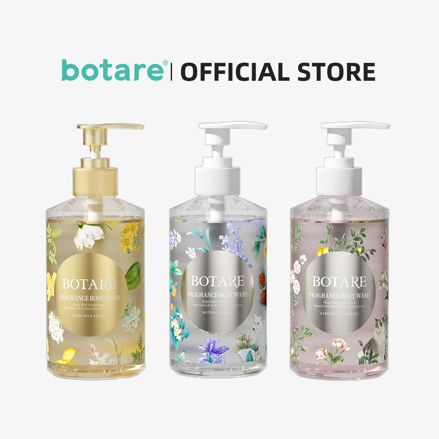 BOTARE Body Wash Deep Moisture for 24hr Lotion-Soft Skin Moisture Moisturizing Skin Cleanser | Plant-Based Amino Acid Formula, Paraben & Phthalate Free | Long-Lasting Fragrance for All Skin Types & Relaxed in the Shower , 17.6 Fl Oz