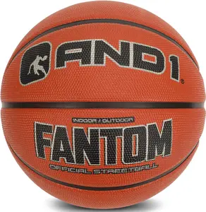 Fantom Rubber Basketball: Official Regulation Size 7 (29.5 inches) Streetball - Deep Channel Construction, Made for Indoor Outdoor