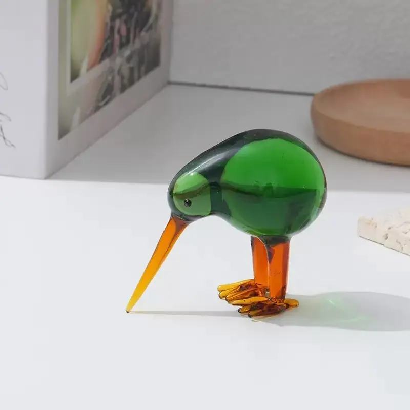 Creative Handmade Glass Bird Sculpture Figurine, Statue Figurines, Home Desktop Holiday Decoration, Decorative Home Ornament, Living Room Ornaments, Cute Desktop Decoration, Perfect Gift Idea, Unique Art Decor for Living Room & Office, Figure Decor