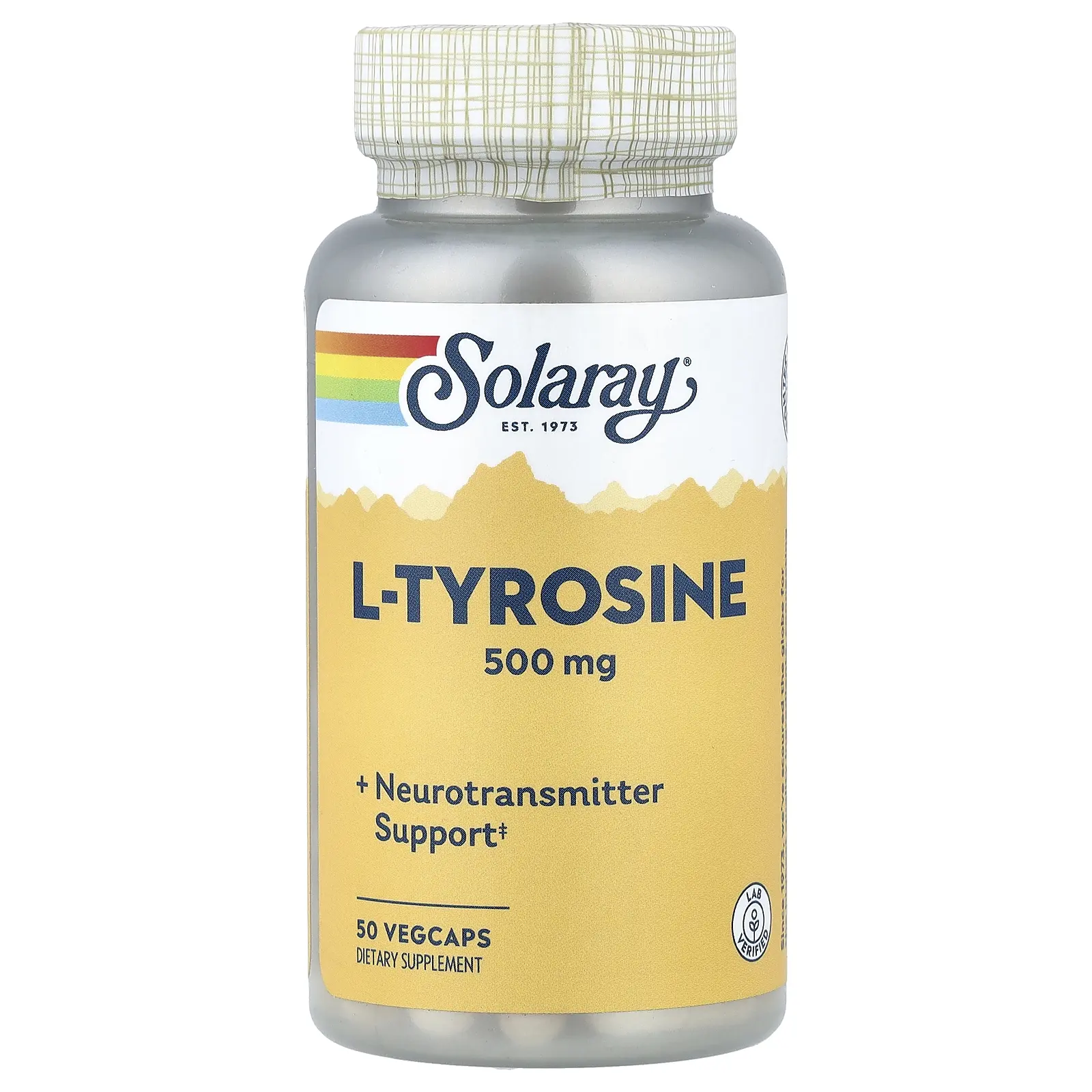 Solaray L-Tyrosine, 500 mg, 50 VegCaps