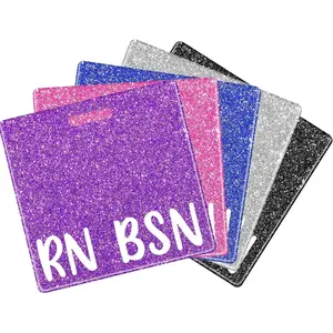 5 count RN BSN Badge Holder in 5 Glitter Colors Retractable ID Name  Badge Nurse  Accessories Reel Holder Gifts for Nurse   Worker
