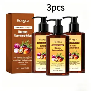 3pcs Nourishing 3-in-1 Shampoo 118ml, Deeply Cleanses Scalp, Hydrates Dry Hair, Repairs Frizzy Strands, Leaves Hair Silky Smooth & Glossy, Daily Hair Care Essential for All Hair Types