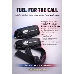 Triple 9 Nutrition D-Ring Lifting Straps