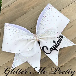 Cheer Bow Rhinestone Custom Captain Cheer Bow