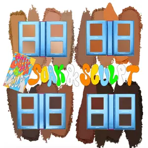 Soak & Sculpt Mini Bronze Book Powder Bronzer Palette, Buildable Bronzer - Made By Mitchell