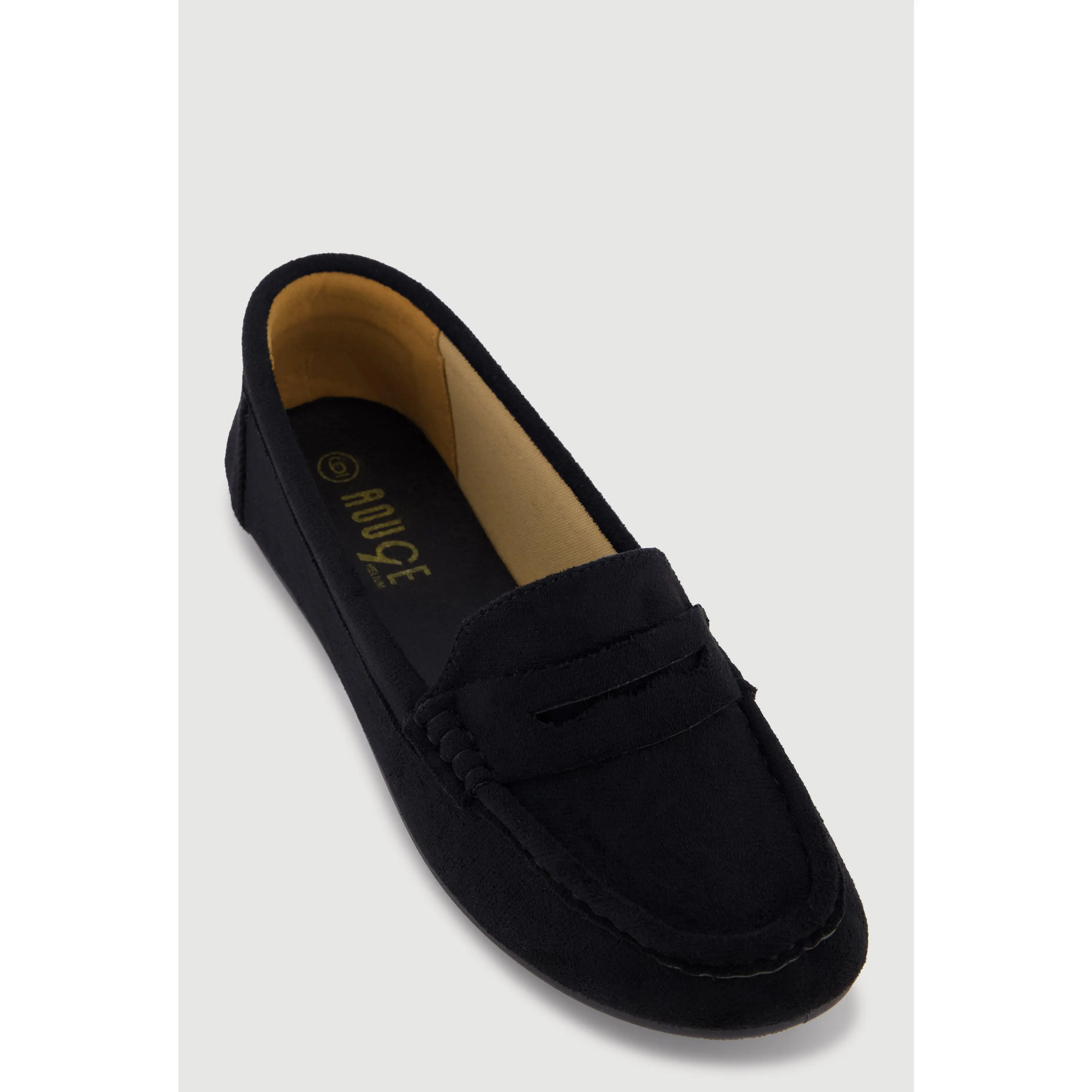 Faux Suede Penny Loafers