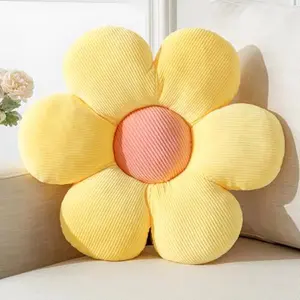 Flower Pillow, Flower Shaped Throw Pillow Cushion Seating White Flower PlushThrow Pillow Floor Pillows Home Decorative Seating Cushions