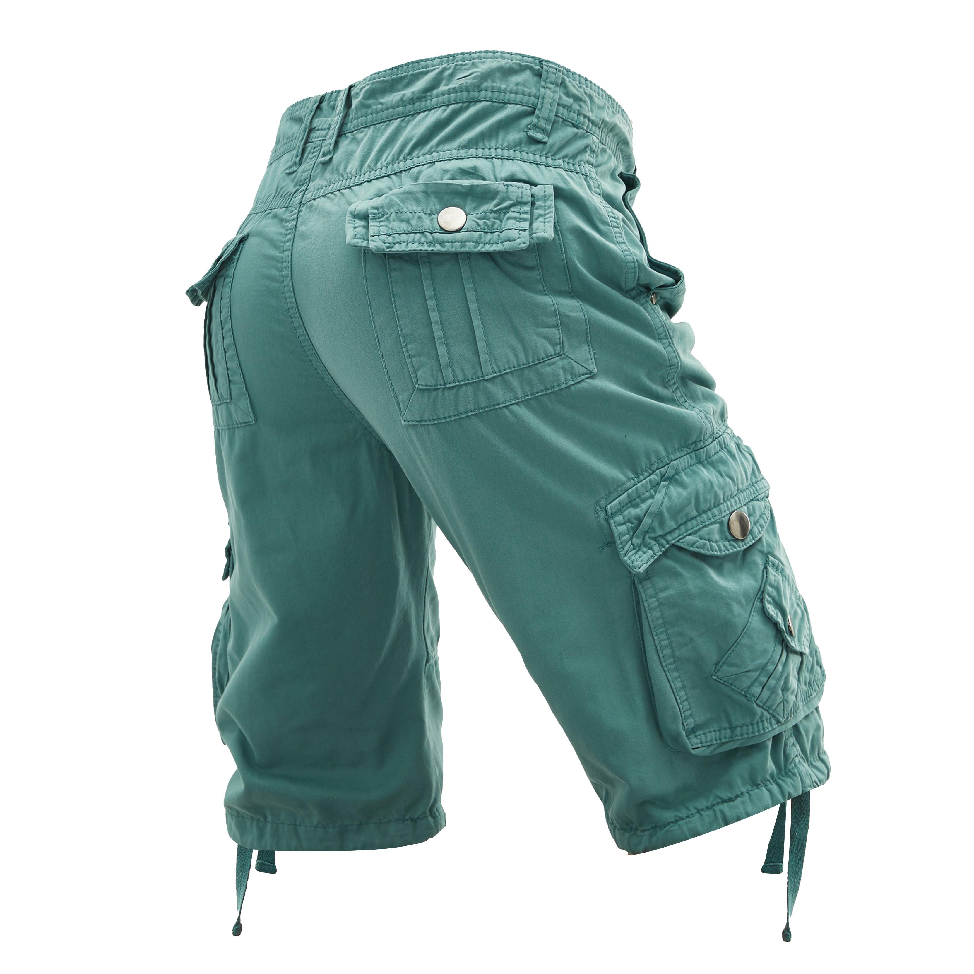 Men's Summer Cotton Washed Cargo Shorts, Multi Flap Pockets Large Capacity Breathable Casual Regular Fit Tactical Utility Shorts for Hiking Camping Daily Streetwear,Men Clothes