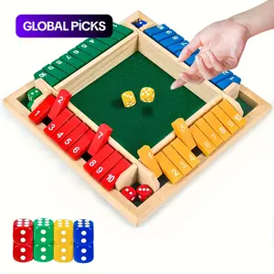 Shut-the-Box Game for 2–4 Players, Wooden Dice Family Board Game, Tabletop Games for Parties, Halloween, Christmas and Other Gatherings #GLOBAL PICKS