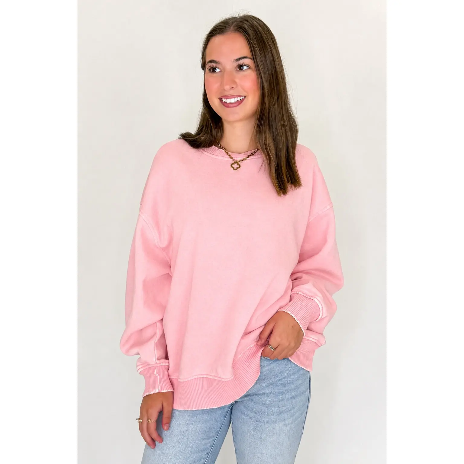 Cozy Vibes Acid Wash Oversized Pullover - BACK IN STOCK