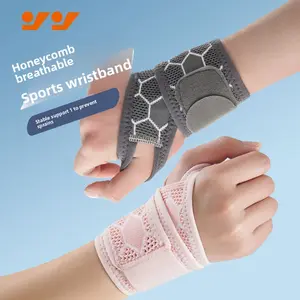 Women's Sports Wrist Support Sprained Wrist Tendon Sheath Sleeve Badminton Tennis Fitness Wrap Compression Breathable Wrist Guard