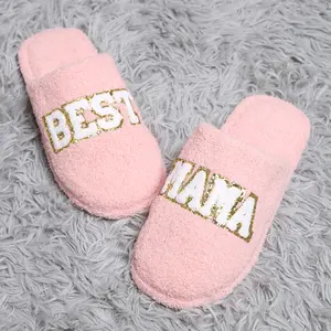 ComfyLuxe Best Mama Pattern Luxury Soft Slippers