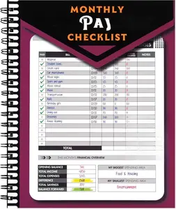 Monthly Bill Payment Checklist: Bill Tracker Notebook With Spiral Binding 8"x10" The 4-Year Guide for Families & Money Managers, 960 Billing Records Included (Plum)