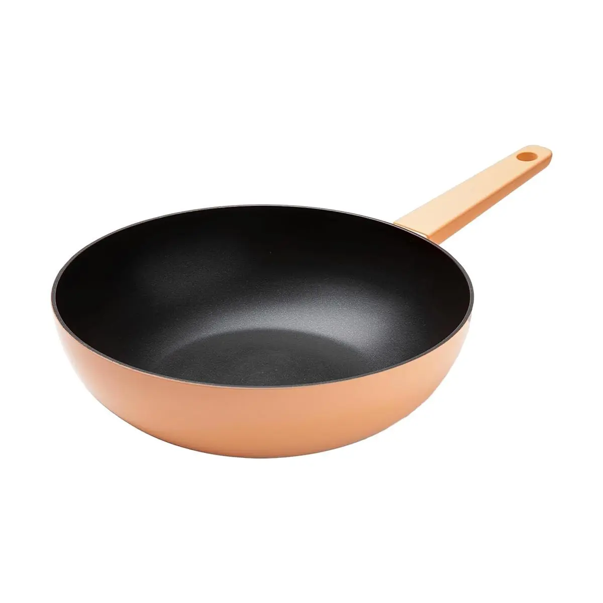 Dr.Hows 30cm All-Day Frying Pan - Peach Pink, Non-Stick, Induction & Gas Stove Compatible