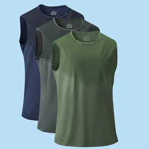 Men’s casual sports tank top set, 2-pack — breathable summer fabric, stretchy men’s sleeveless athletic tank for workouts and outdoor training/fitness; suitable for gifting