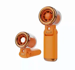 TADEKERU Mist Cooling Mini Fan Portable Handheld Turbo Fan Ice-Cooling 3600mAh Battery Operated 6 Hours 100 Gear Speed Foldable for Summer Travel Vacation Essentials Outdoor Activities Beach Indoor Use Office Desk Usage