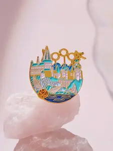 Hogwarts Castle Enamel Badge, Perfect Accessory for Anime Fans, Magic Lovers, and Dream Collector, Casual Style, All Seasons