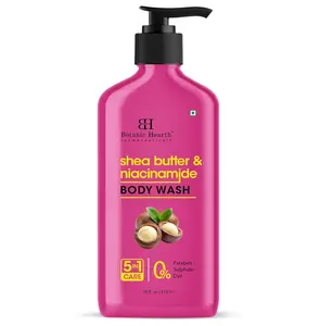 Shea Butter & Niacinamide Body Wash – Deeply Nourishing & Renewing Hydrating Shower Gel, Gentle Cleanser, Sulfate & Paraben Free – 16 fl oz